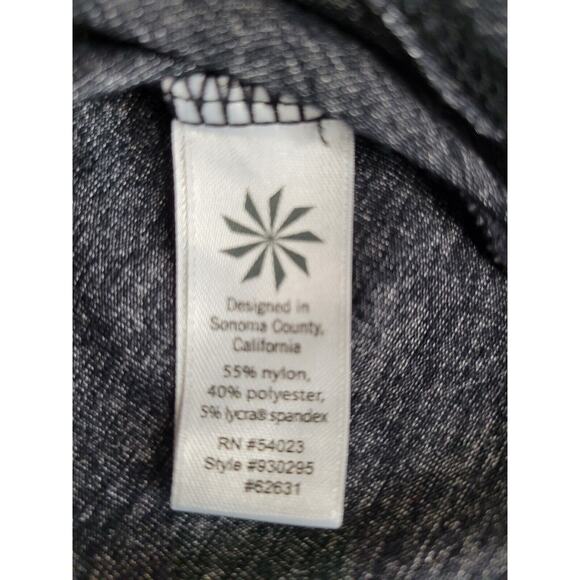 Athleta Long Sleeve Tunic Top Charcoal Gray Shimmer Surplice Neckline Size Small - Picture 8 of 8